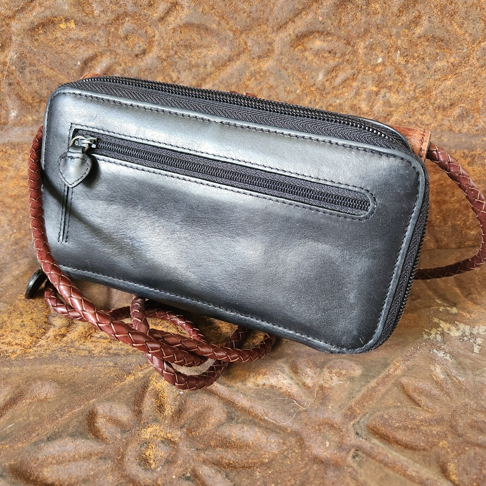 Brighton Two-Tone Leather Crossbody Bag - Picture 2 of 11